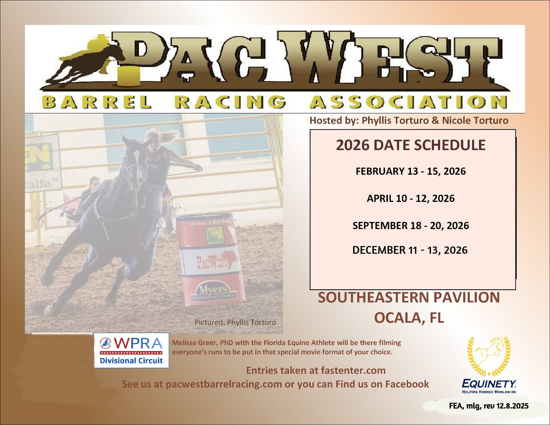 Barrel Racing Schedule of Events | www.floridaequineathlete.com