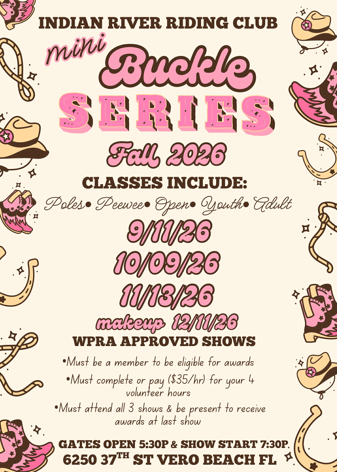 Barrel Racing Schedule of Events | www.floridaequineathlete.com